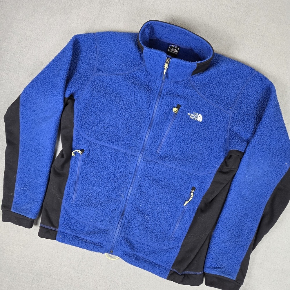 The North Face‎ Summit Series Jacket Mens Large Deep Pile Sherpa Blue Polartec